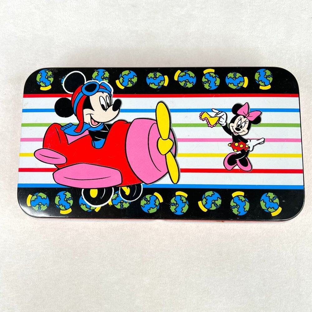 Vintage Disney The Tin Box Company Metal Pencil Box